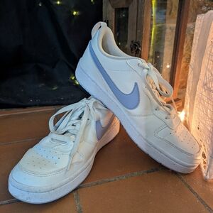 Nike Shoes Size 7y White White The Baby Blue Swoosh
